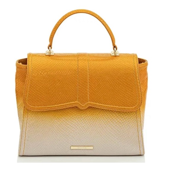 NET Brahmin Ingrid- Canary POR DO SOL Ombré Blend- Natural Yellow Cream Satchel - Picture 12 of 12